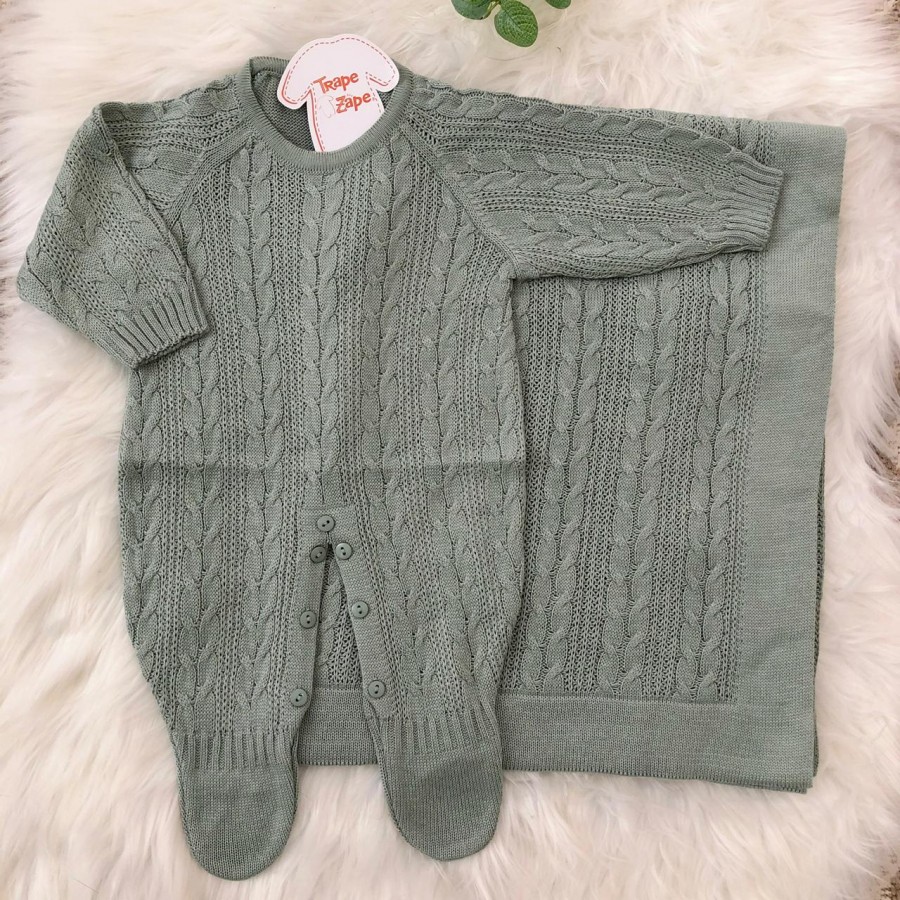   Saída de Maternidade Trança- Verde